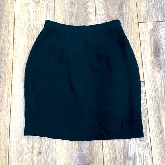 BANANA REPUBLIC Black Lined Career Skirt Sz 6 - Picture 2 of 12